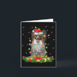 Papillon Dog Christmas Lights Funny Santa Hat Xmas Card<br><div class="desc">Papillon Dog Christmas Lights Funny Santa Hat Xmas</div>