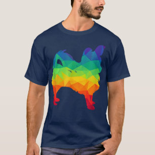 Papillon Dog Gay Pride LGBT Rainbow Flag Funny Pet T-Shirt