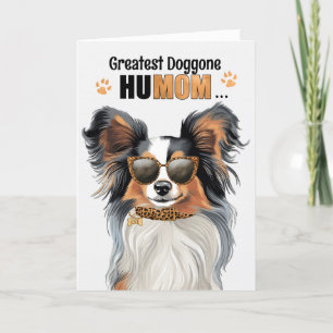 Papillon Dog Greatest HuMOM Mother's Day Holiday Card