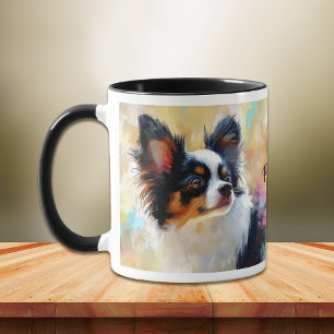Papillon Dog Impressionistic Paint Mug