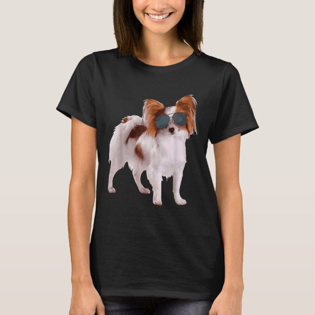 Papillon Dog In R Best  For Dog T-Shirt (Front)