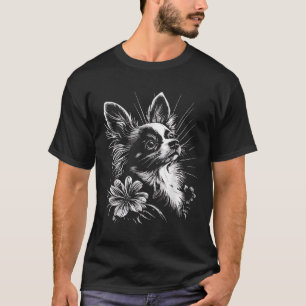 Papillon Dog Lover Retro Style Tattoo T-Shirt