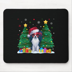 Papillon Dog Lovers Santa Hat Ugly Christmas Sweat Mouse Mat