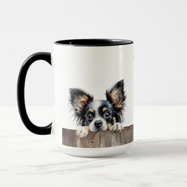 Papillon Dog Mug (Left)