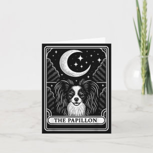 Papillon Dog Mum Tarot Card Vintage Crescent Moon