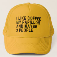 Papillon Dog Owner Coffee Lover Funny Quote