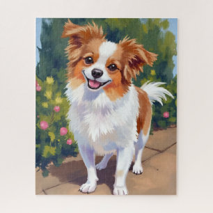 Papillon Dog   Pet Watercolor Painting Jigsaw Puzzle