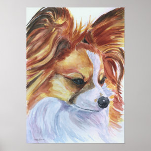 Papillon Dog Print