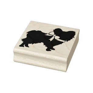 Papillon Dog Puppy Rubber Stamp