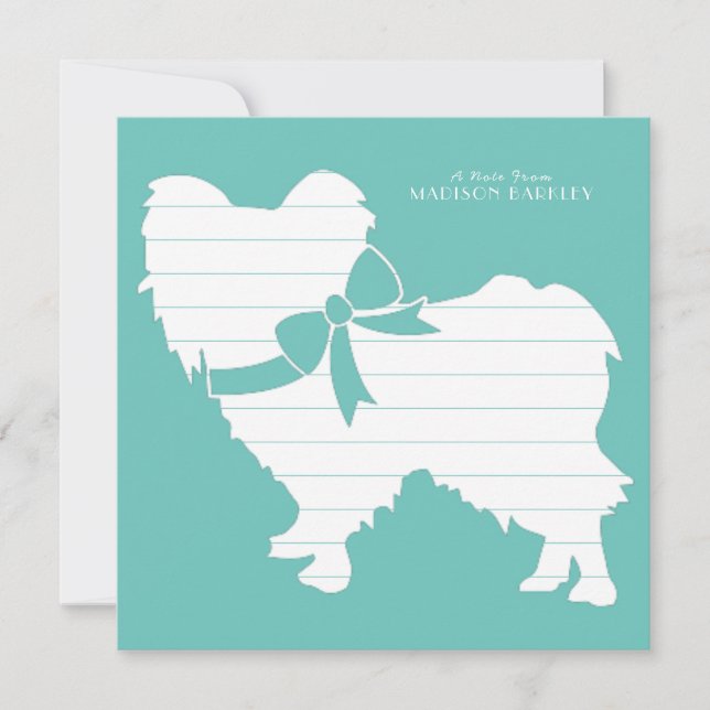 Papillon Dog Puppy Thank You Card (Front)
