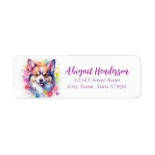 Papillon Dog Return Address Labels