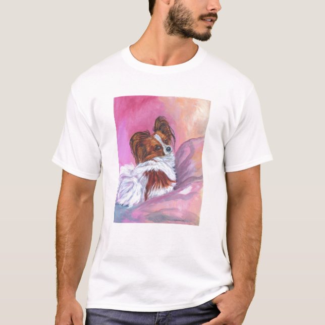 Papillon Dog Tee Shirt (Front)