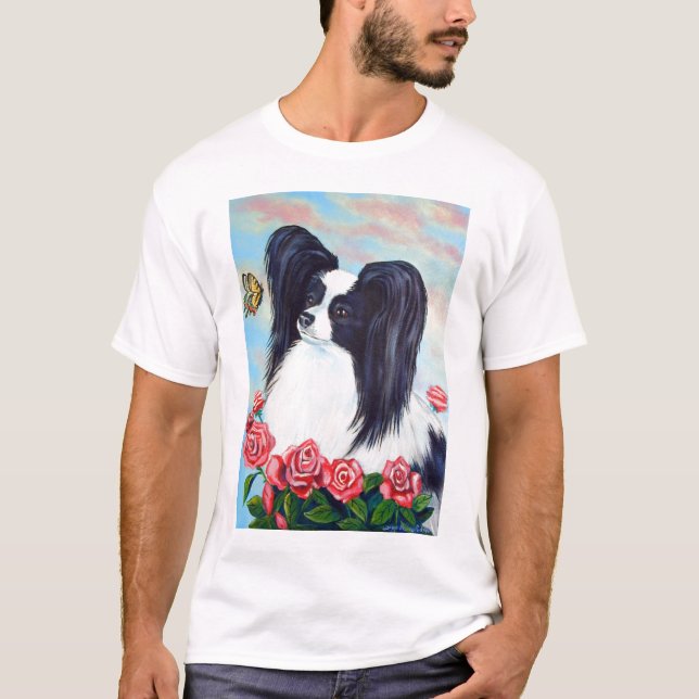 Papillon Dog Tee Shirt (Front)