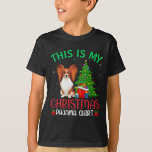 Papillon Dog Ugly Xmas Party This Is My Christmas T-Shirt