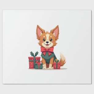 Papillon Festive Bow Wrapping Paper