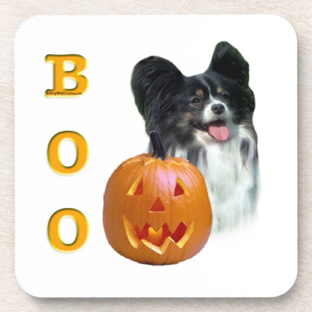 Papillon Halloween BOO Coaster (Front)