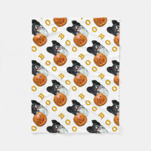 Papillon Halloween BOO Fleece Blanket
