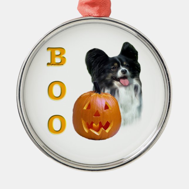 Papillon Halloween BOO Metal Tree Decoration (Front)