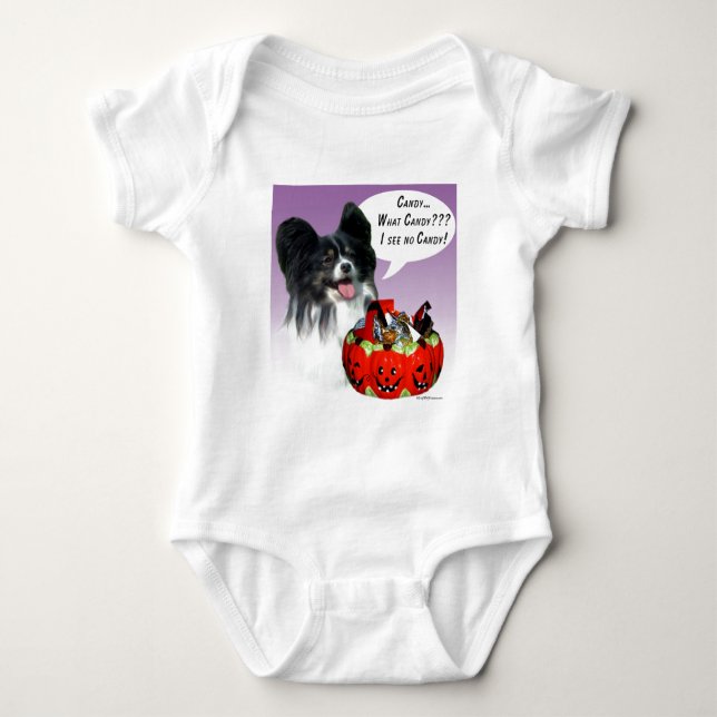 Papillon Halloween Candy Baby Bodysuit (Front)