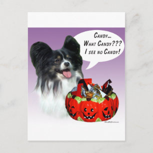 Papillon Halloween Candy Postcard