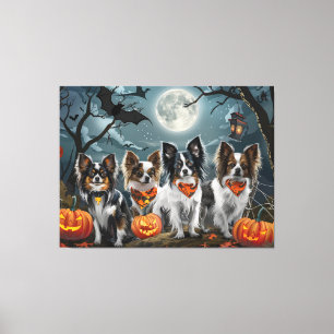 Papillon Halloween Spooky Canvas Print