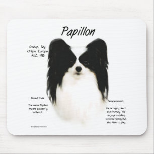 Papillon History Design Mouse Mat