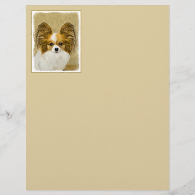 Papillon (Hound Tri) Painting - Original Dog Art (Front)