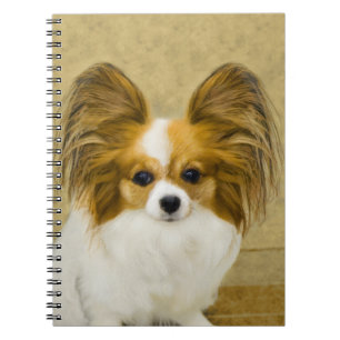 Papillon (Hound Tri) Painting - Original Dog Art Notebook