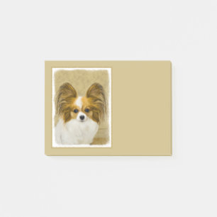 Papillon (Hound Tri) Painting - Original Dog Art Post-it Notes