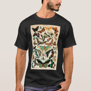 Papillon I Vintage French Butterfly Charts By Adol T-Shirt