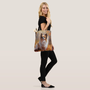 Papillon in Autumn Leaves Fall Inspire  Tote Bag