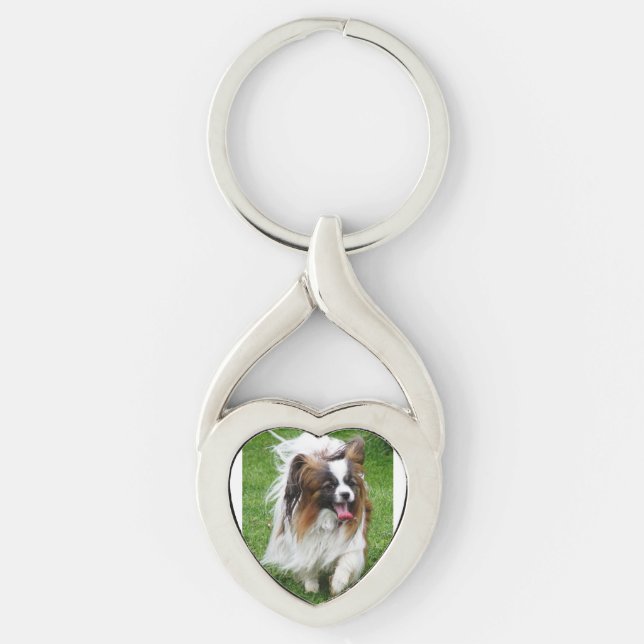 Papillon_in motion key ring (Front)