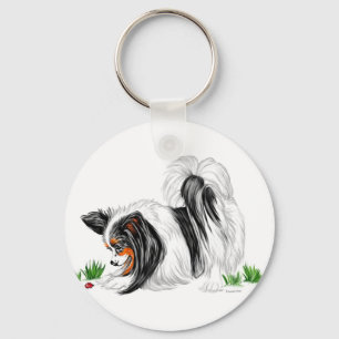 Papillon Lady Bug Dreams Key Ring