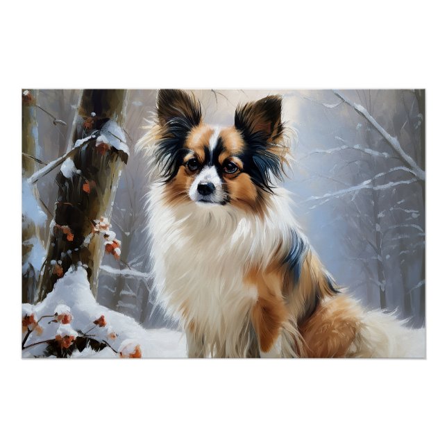 Papillon Let It Snow Christmas  Poster (Front)