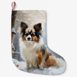 Papillon Let It Snow Christmas  Small Christmas Stocking