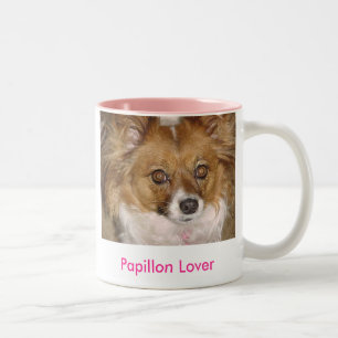 Papillon Lover - Customised Two-Tone Coffee Mug