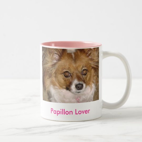 Papillon Lover - Customised Two-Tone Coffee Mug