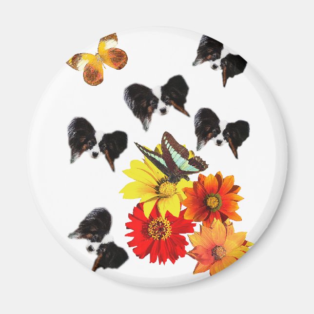 Papillon Lovers Gifts Magnet (Front)