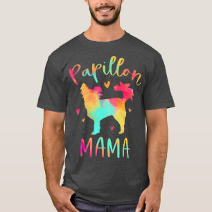 Papillon Mama Colourful Papillon Gifts Dog Mum T-Shirt