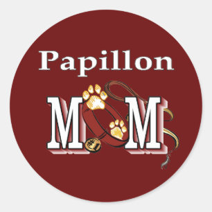 Papillon MOM Gifts Classic Round Sticker