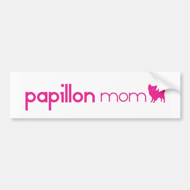 Papillon Mum Bumper Sticker (Front)