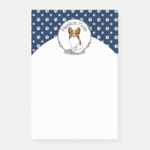 Papillon Mum Pap Mum (white & sable) Cute Dog Mum Post-it Notes
