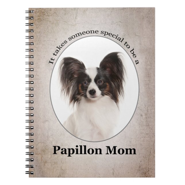 Papillon Mum Spiral Notebook (Front)