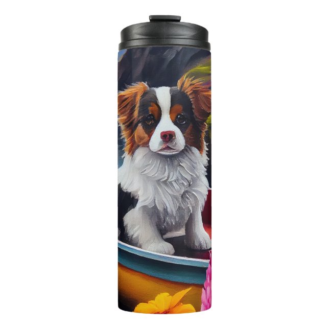 Papillon on a Paddle: A Scenic Adventure Thermal Tumbler (Front)