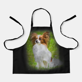 papillon,papilon,papillon dogs,papillon dog, apron