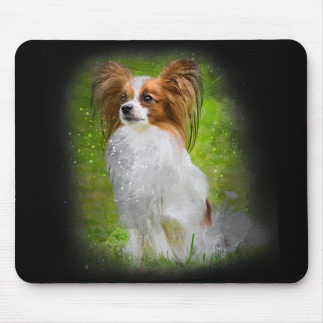 papillon,papilon,papillon dogs,papillon dog, mouse mouse mat (Front)