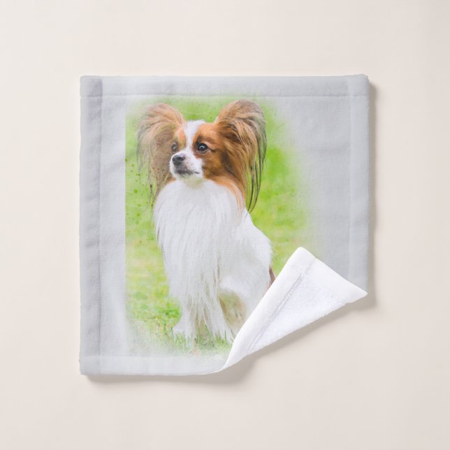 papillon,papilon,papillon dogs,papillon dog, wash cloth (Wash Cloth)