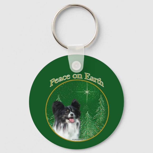 Papillon Peace Key Ring (Front)
