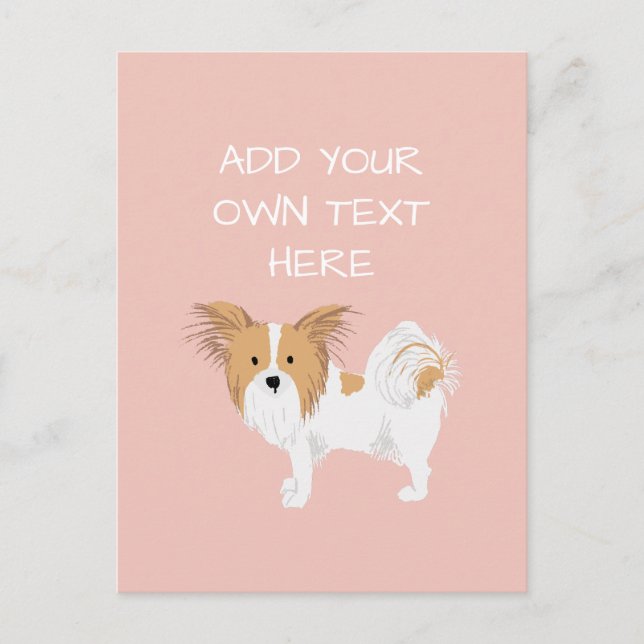 Papillon Personalised Dog Name Postcard (Front)