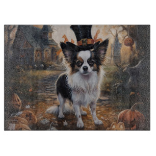 Papillon Pumpkins Halloween Scary  Cutting Board
